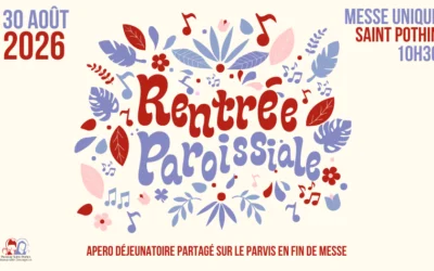 Rentrée paroissiale : dimanche 30 août 2026